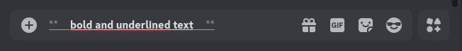 Bold and underline of Discord