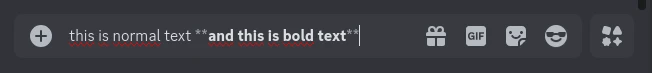 Regular vs Bold text in Discord