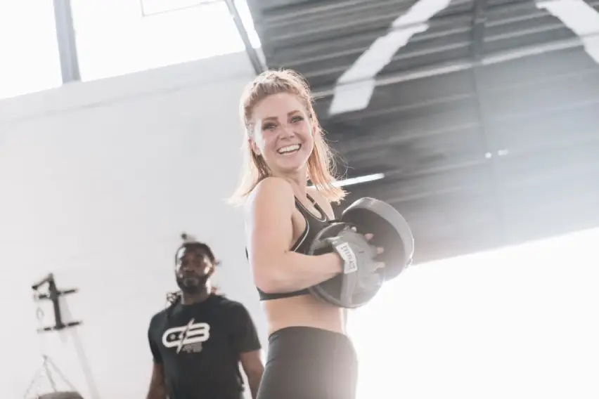 Woman training in a gym